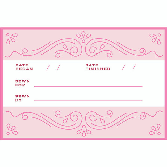 Market Days Woven Quilt Label- Light Pink: 1pc