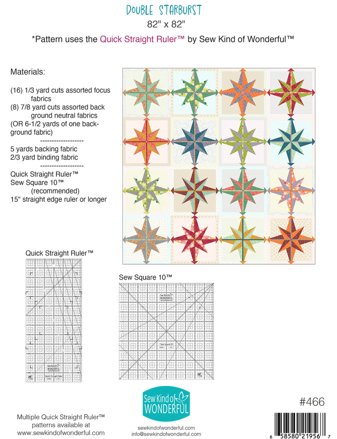 Double Starburst Quilt Pattern