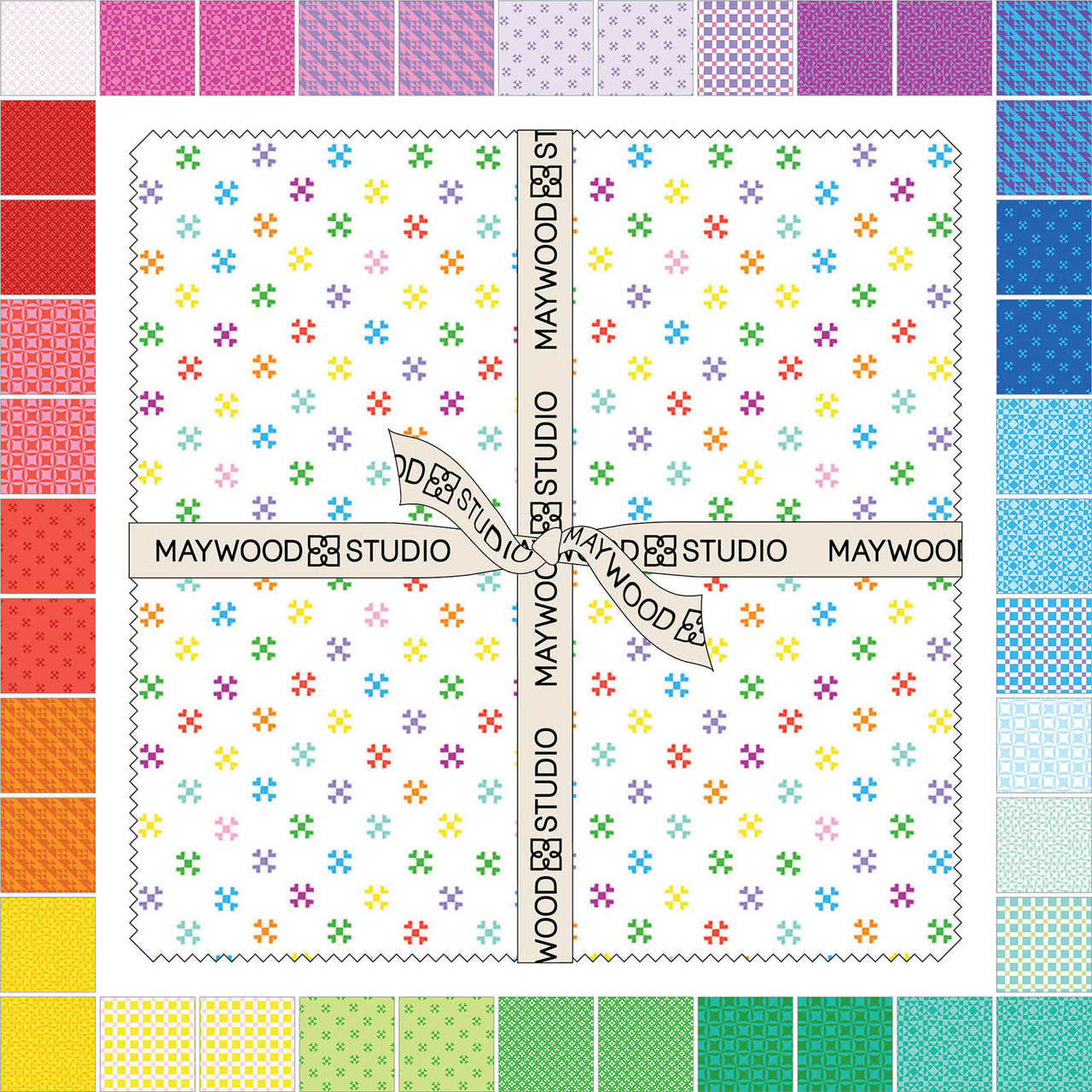 Colorblock Party- 10" Squares; 42pc
