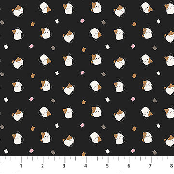 Squishmallows-Black Cat Toss: Sold by the 1/2 yard