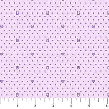 Squishmallows- Lilac Dots: Sold by the 1/2 yard
