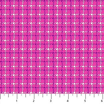 Squishmallows- Magenta Check: Sold by the 1/2 yard