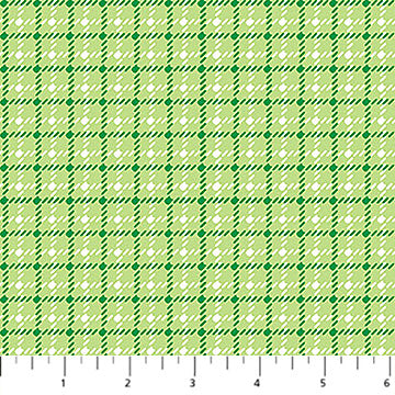 Squishmallows- Green Check: Sold by the 1/2 yard