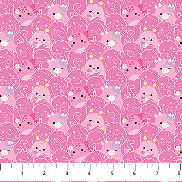 Squishmallows- Pink Squad: Sold by the 1/2 yard