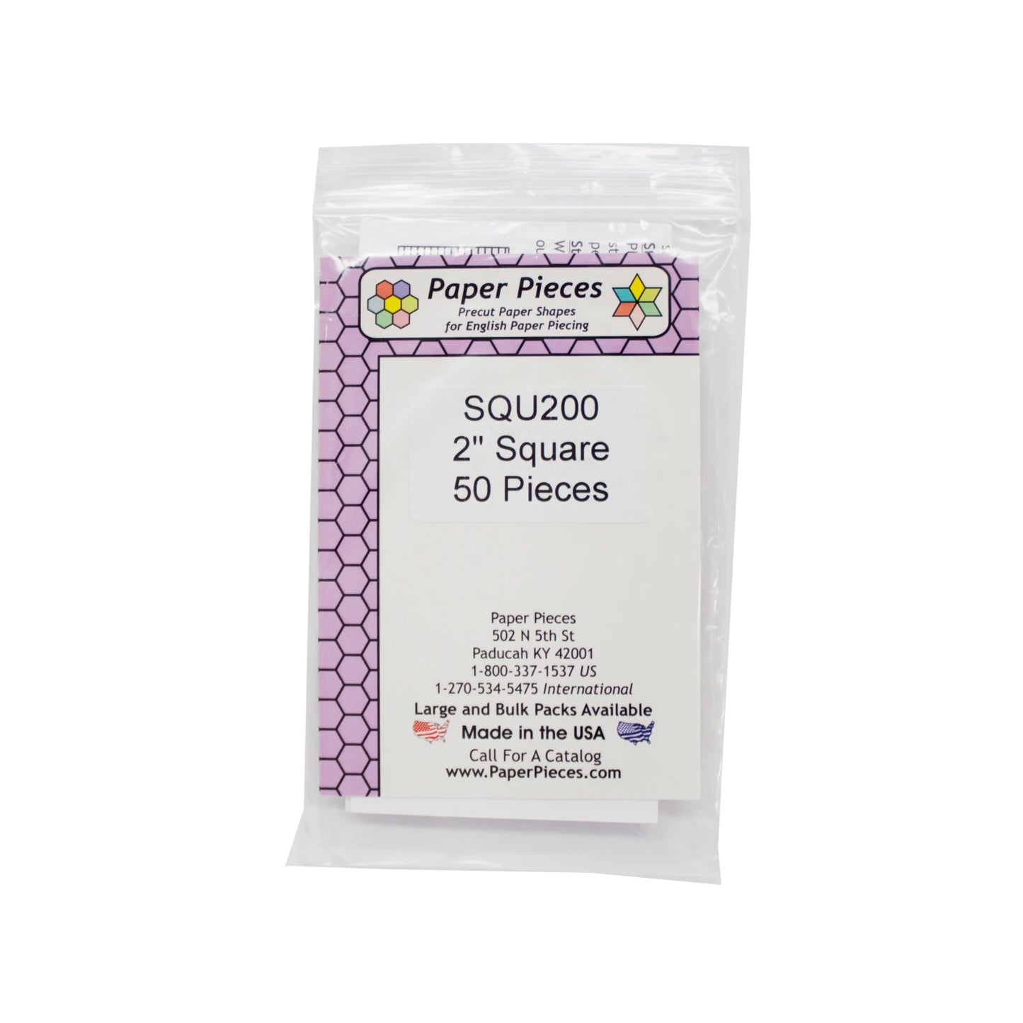 Paper Pieces- 2in Squares: 50 Pieces