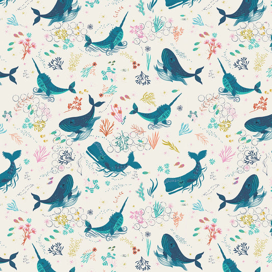 Sirens Seas- Ocean Song: Sold by the 1/2 yard