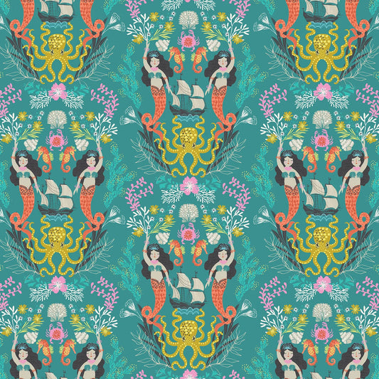 Sirens Seas- Pearl & Tide: Sold by the 1/2 yard
