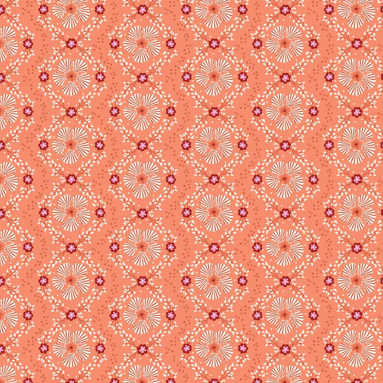 Sirens Seas- Shell Brocade: Sold by the 1/2 yard