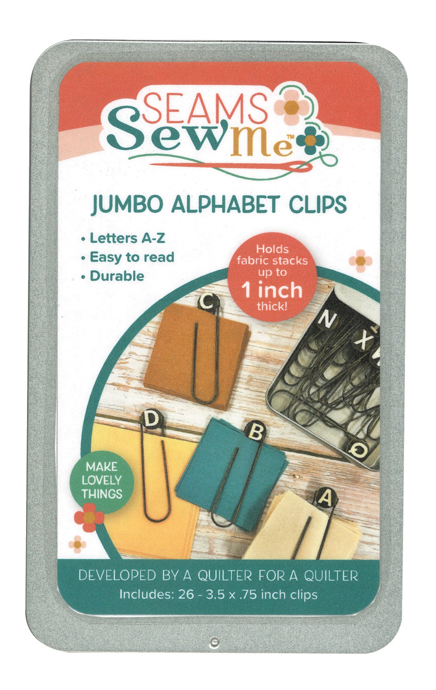 Seams Sew Me Jumbo Alphabet Clips