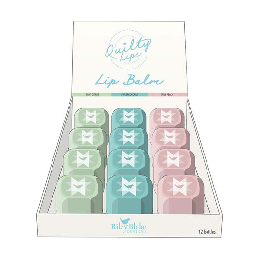 Riley Blake Designs Quilty Lips Lip Balm- 3 color/scent choices