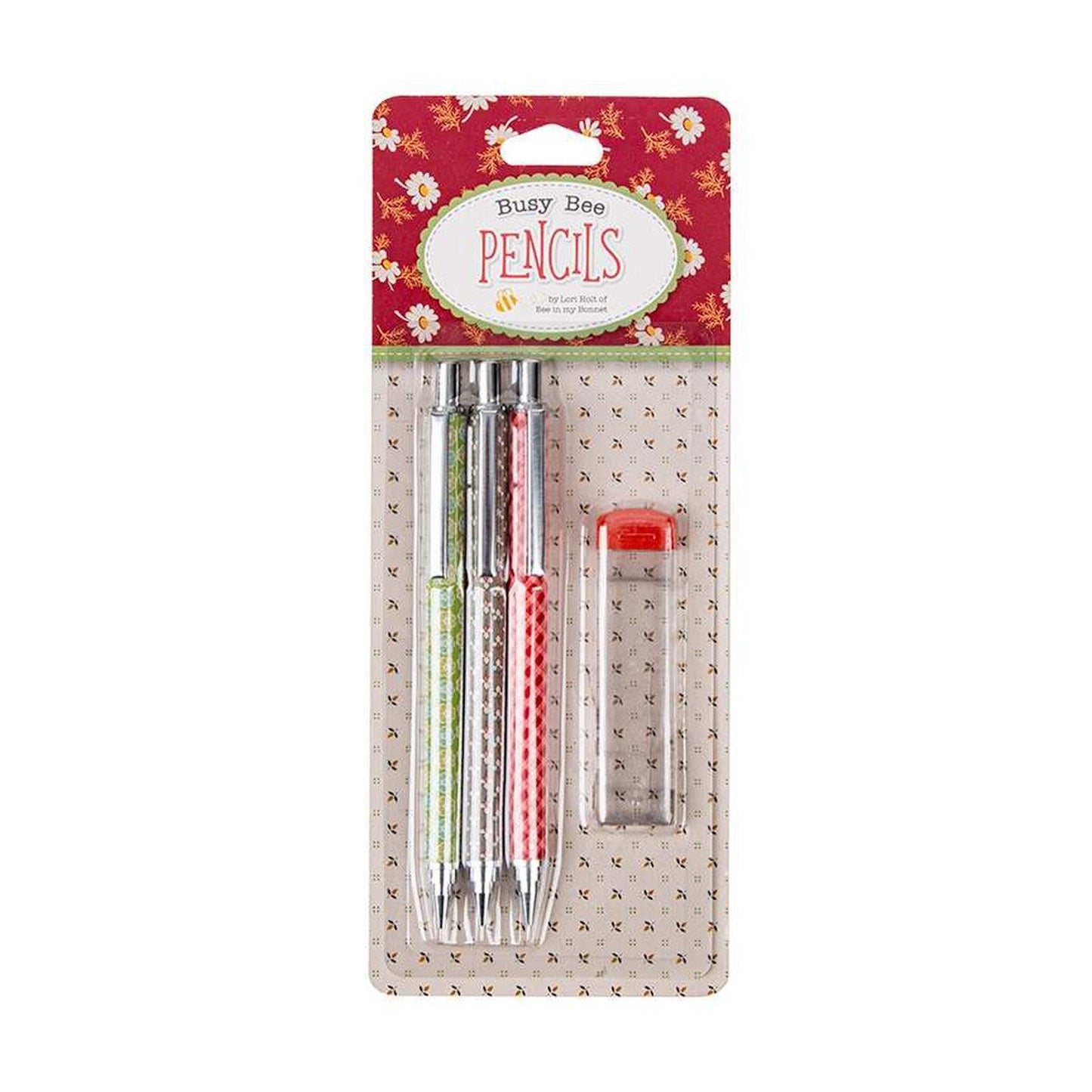 Lori Holt Home Town Holiday Busy Bee Mechanical Pencils: 3 Pack