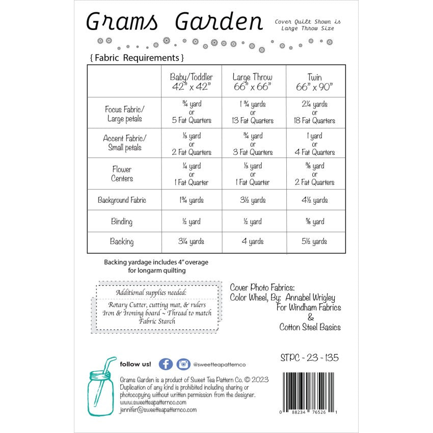 Grams Garden Quilt Pattern