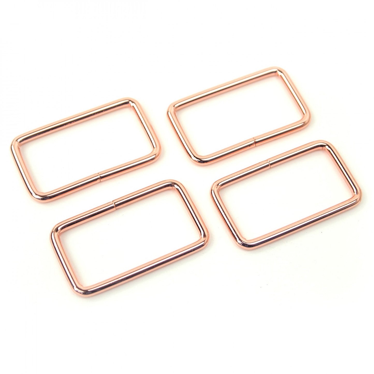 Rose Gold 1-1/2in Rectangle Rings: 4pcs