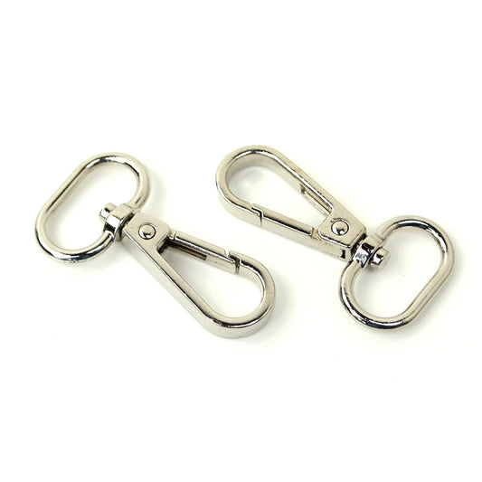 Nickel 3/4in Swivel Hooks: 2pcs