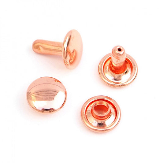 Rose Gold- Medium Rivets: 8mm