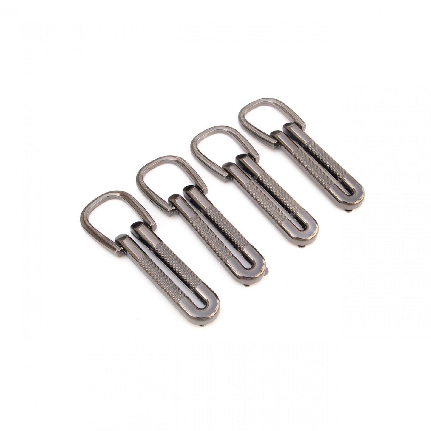 Textured Loop Strap Connectors: Gunmetal, 4pcs