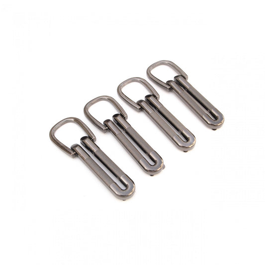 Textured Loop Strap Connectors: Gunmetal, 4pcs