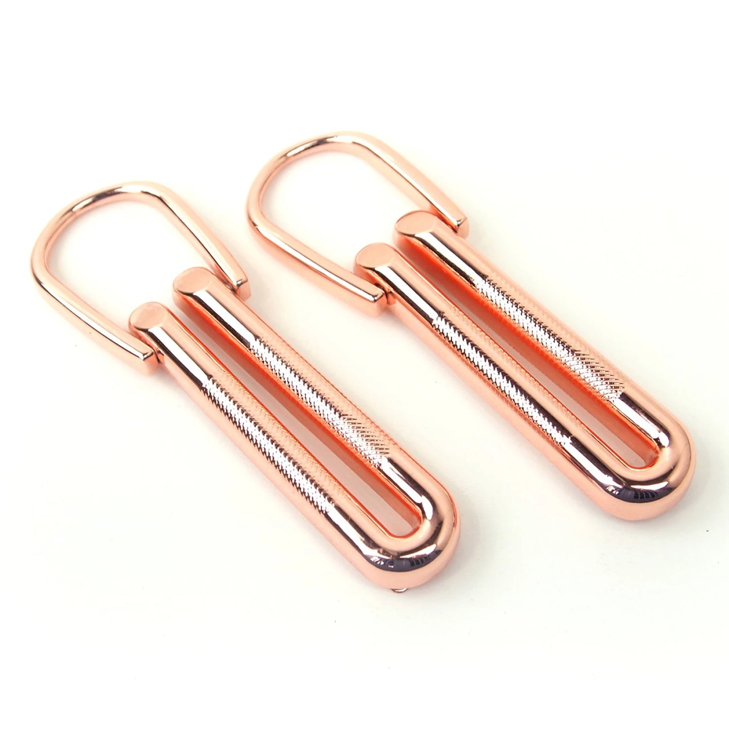 Textured Loop Strap Connectors: Rose Gold, 4pcs