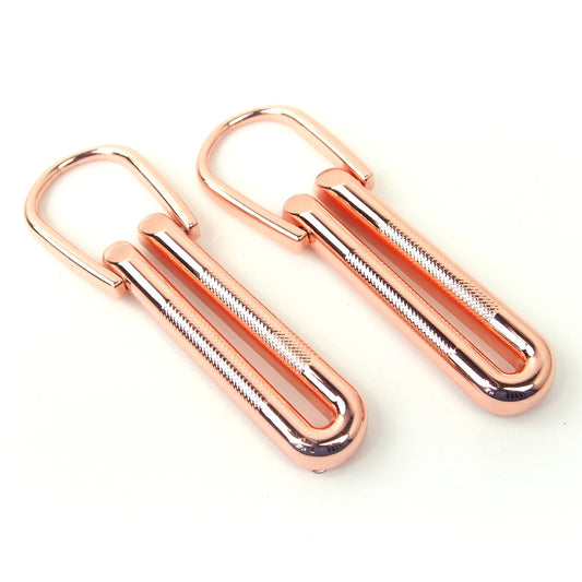 Textured Loop Strap Connectors: Rose Gold, 4pcs