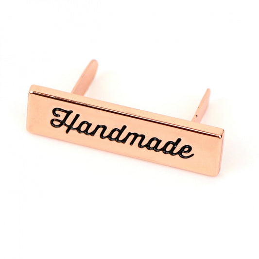 Script Handmade Label- Rose Gold: 1pc