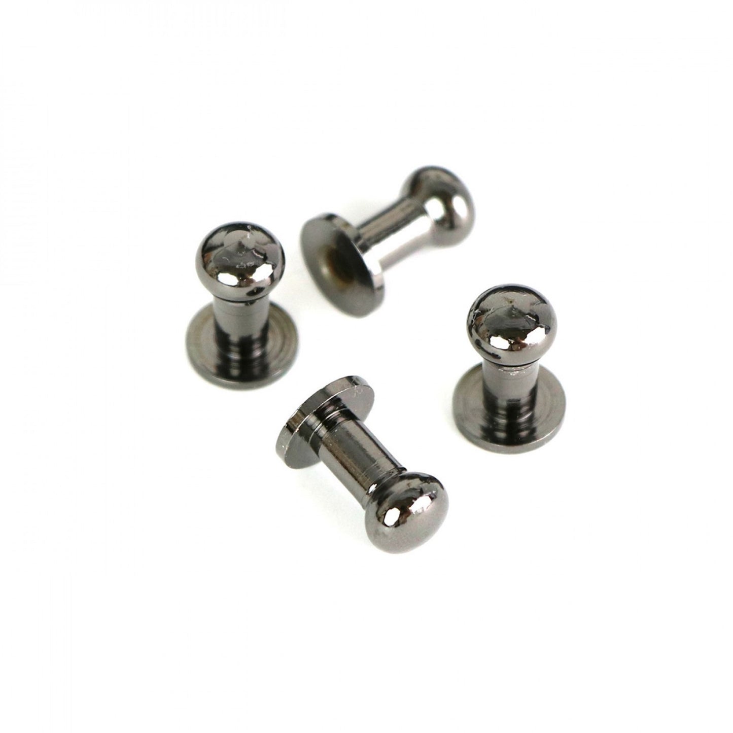 Tall Stud Buttons: 4 Pack Gunmetal