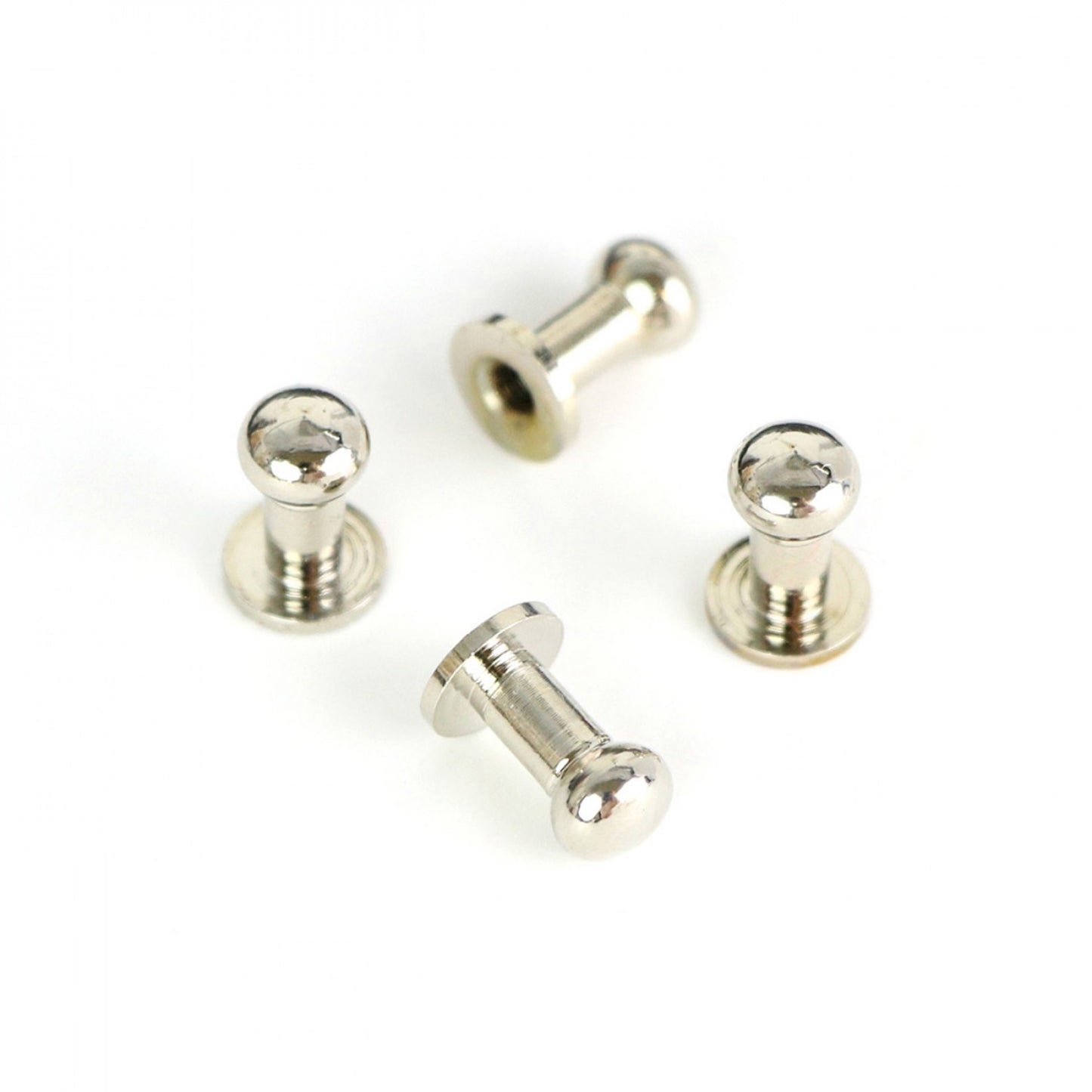 Tall Stud Buttons: 4 Pack Nickel