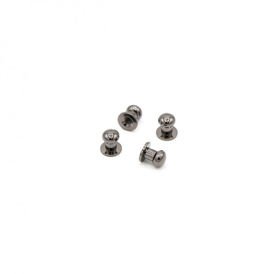 Short Stud Buttons: 4 Pack Gunmetal