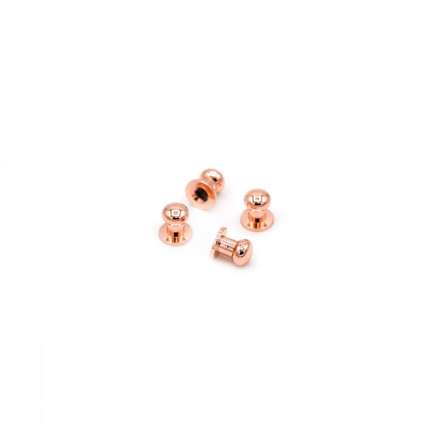 Short Stud Buttons: 4 Pack Rose Gold