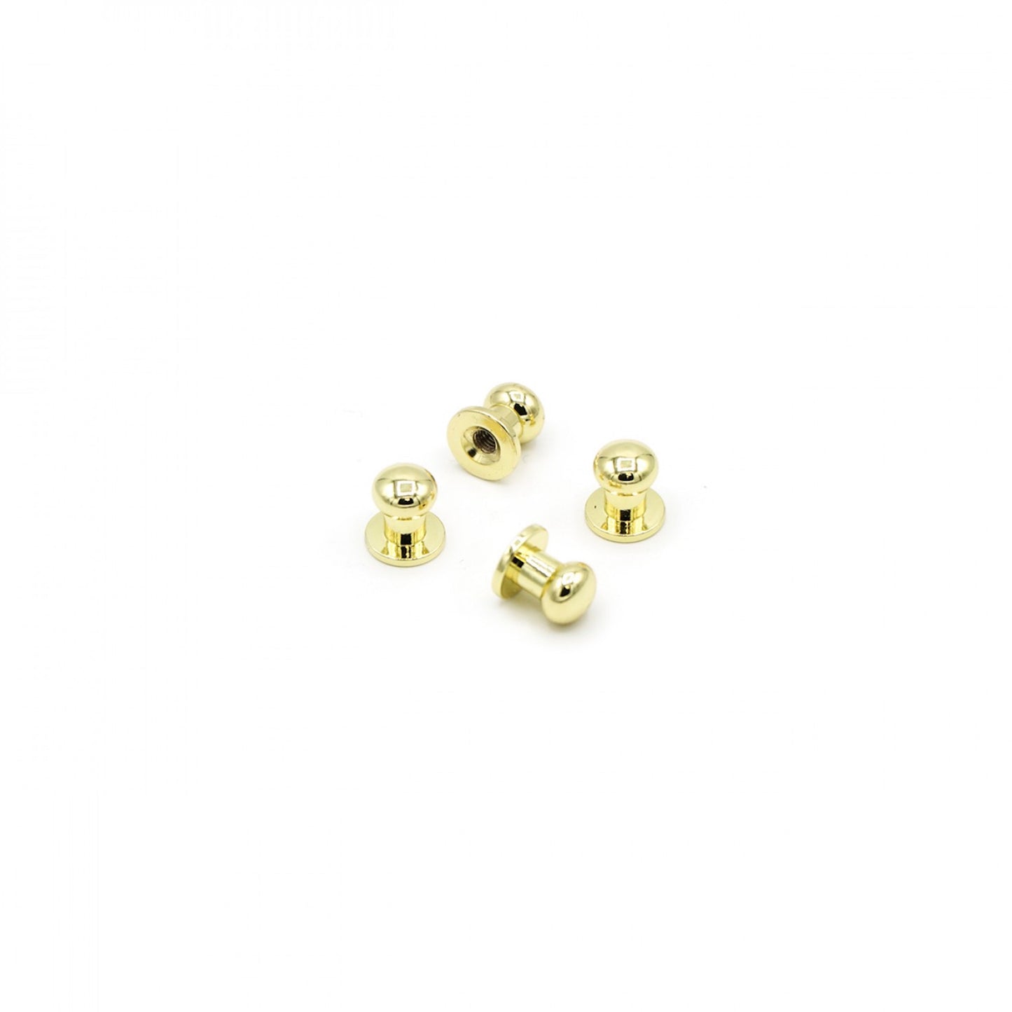 Short Stud Buttons: 4 Pack Gold