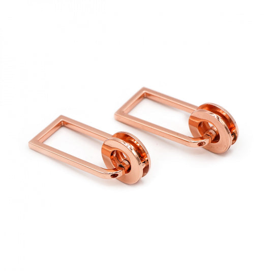 Two Grommet Strap Connectors- Rose Gold