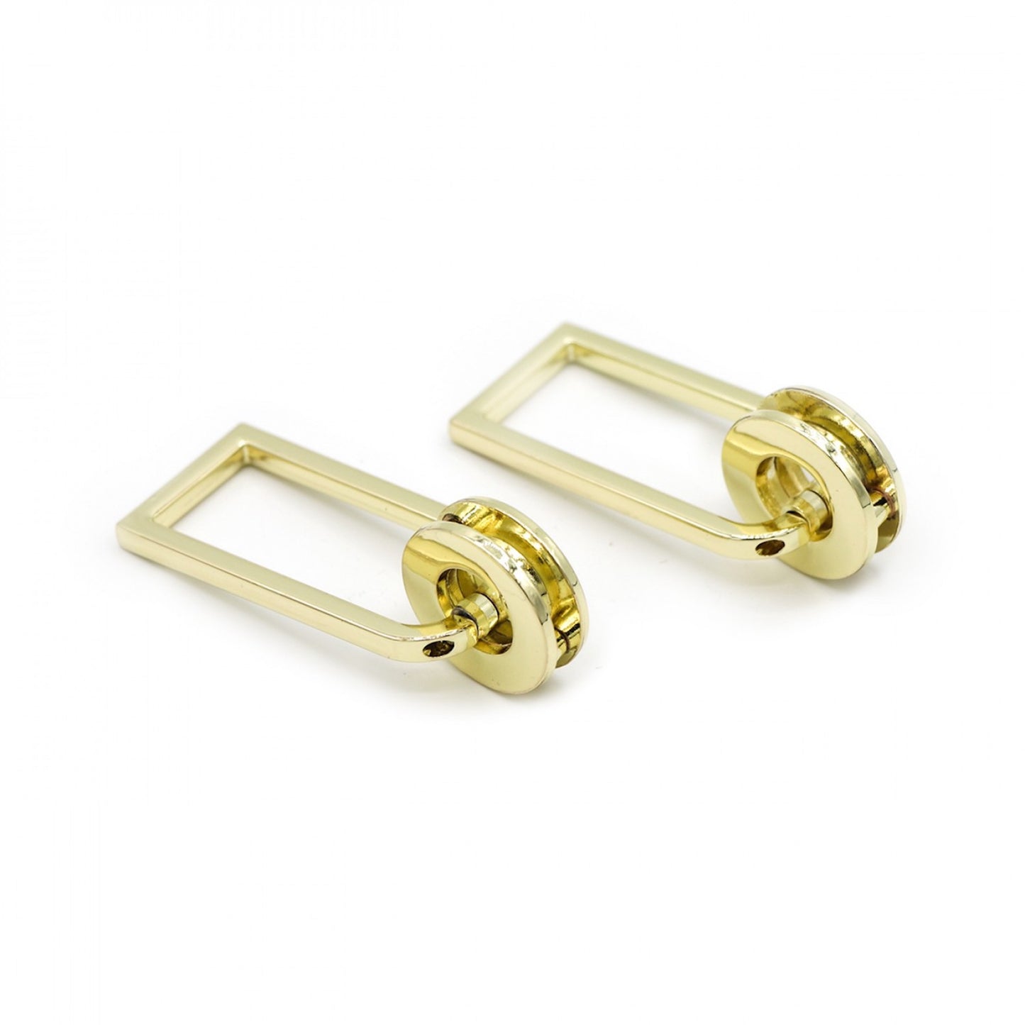 Two Grommet Strap Connectors- Gold