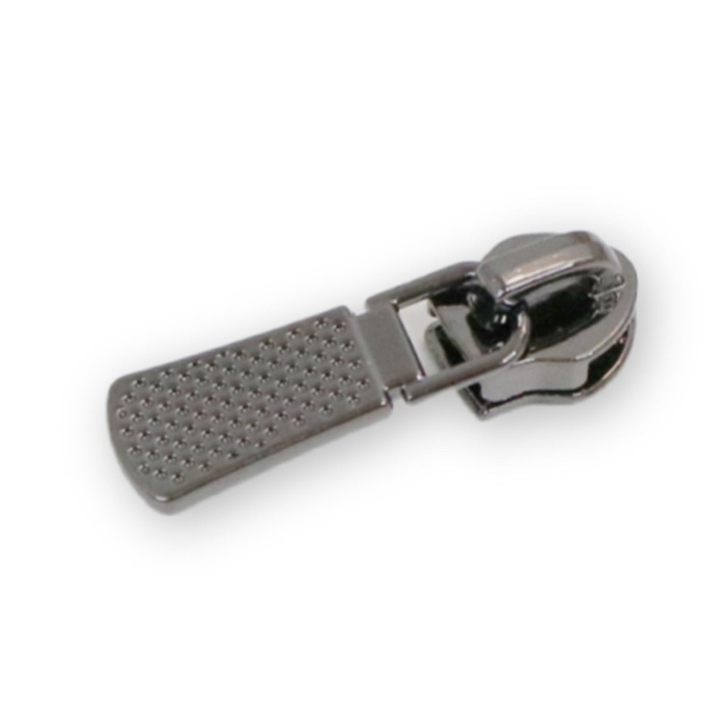 Four 5 Textured Zipper Pulls- Gun Metal 4ct