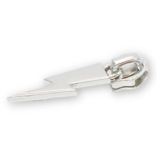 Nickel Lightning Bolt Zipper Pulls: Pack of 4