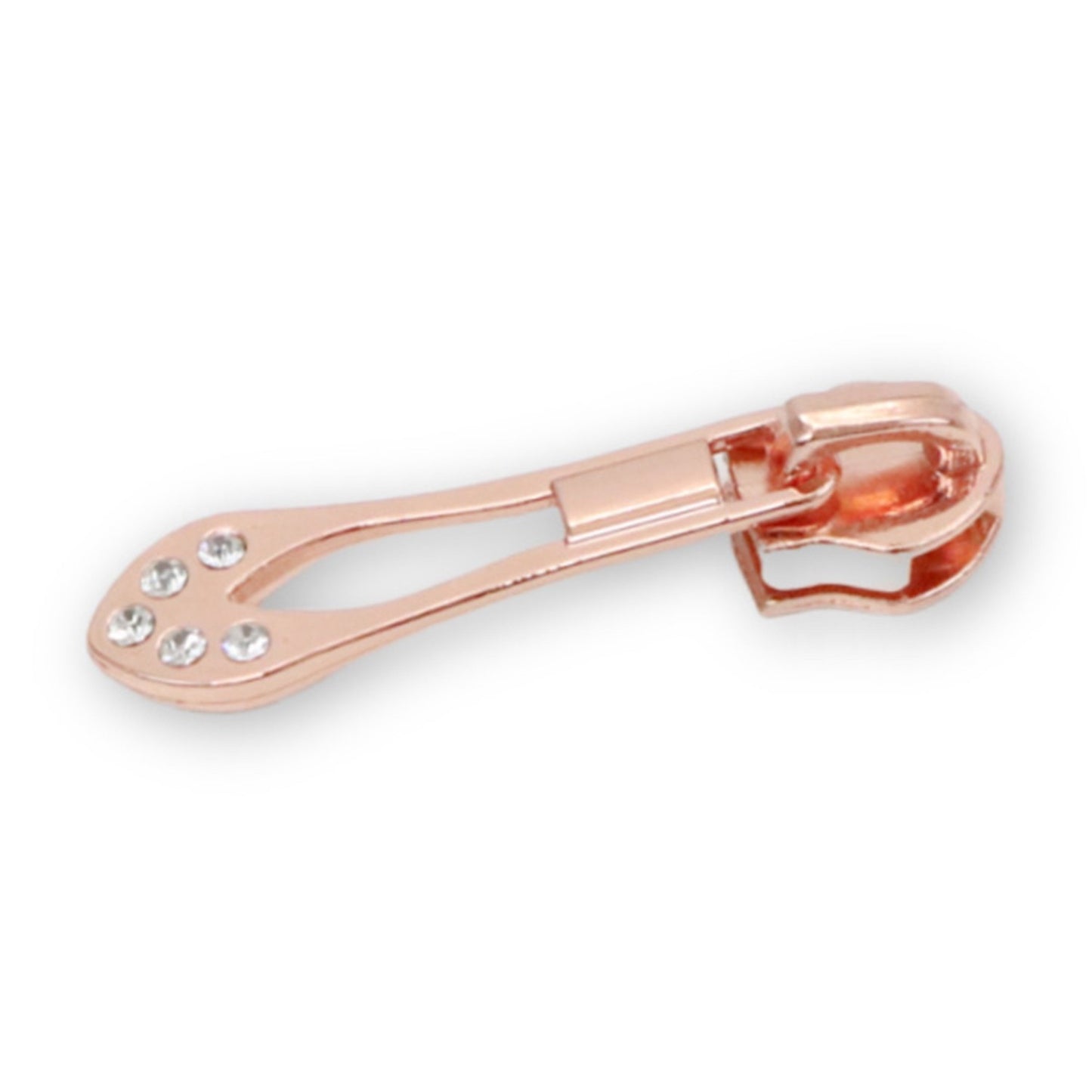 Jeweled Tip Zipper Pulls- Rose Gold 4CT