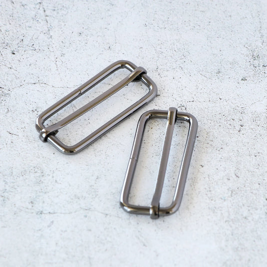 2in Slider Buckles- Gunmetal: 2pcs