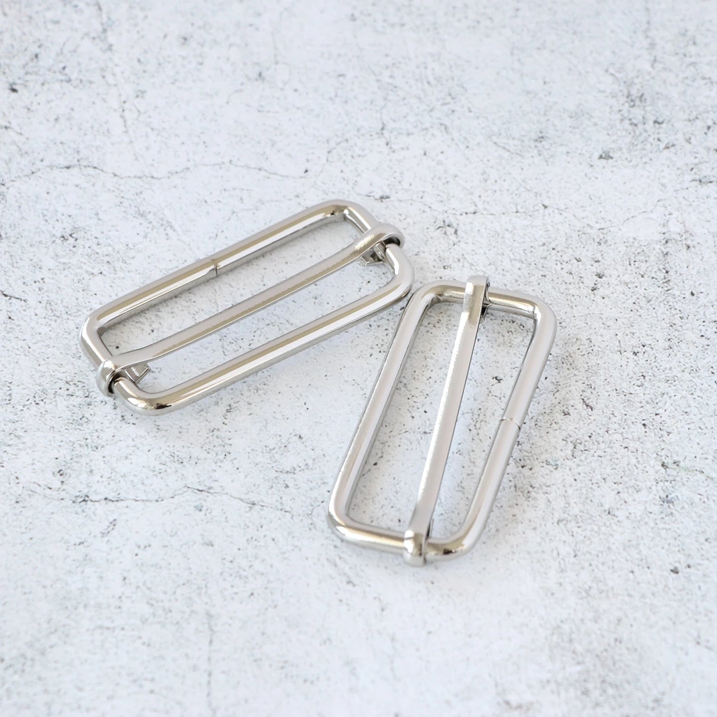 2in Slider Buckles- Nickel: 2pcs