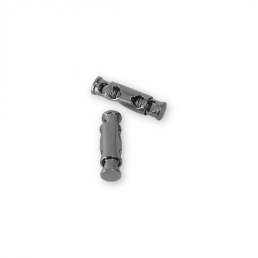 Cord Stoppers 1/8in- Gunmetal: 2pc