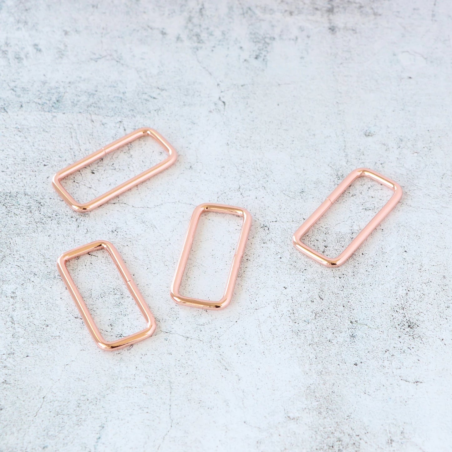 Rectangle Rings- 2" Rose Gold: 4Pcs