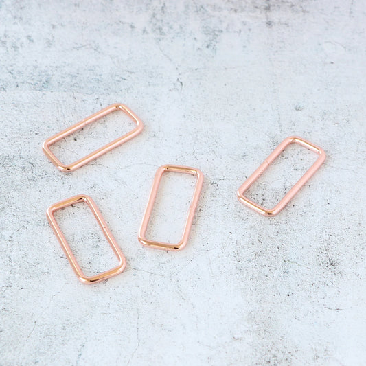 Rectangle Rings- 2" Rose Gold: 4Pcs
