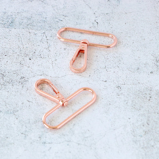 2" Swivel Hooks- Rose Gold: 2pc