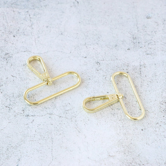 2" Swivel Hooks- Gold: 2pc