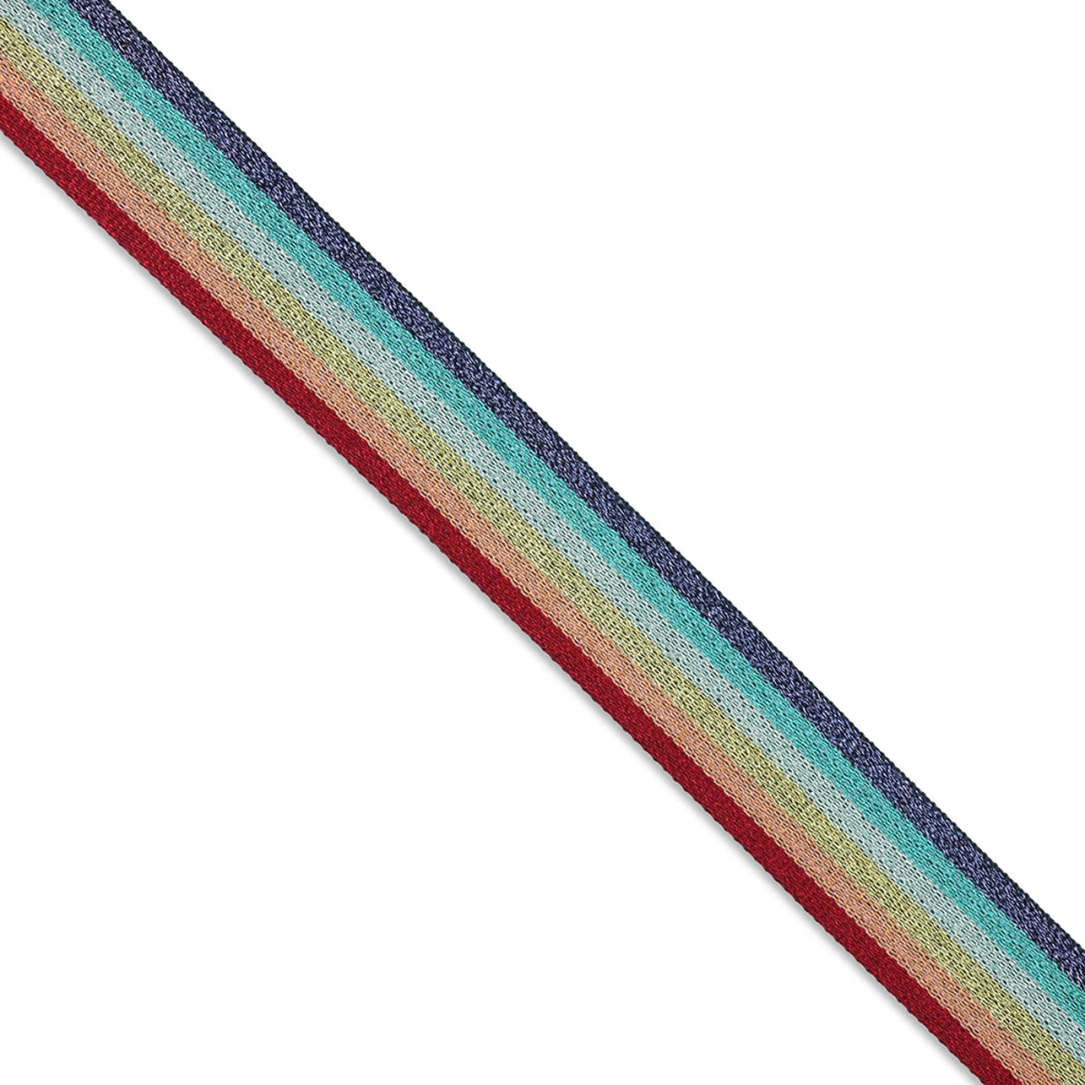 Metallic Rainbow Webbing- 1.5in: Sold by the Yard