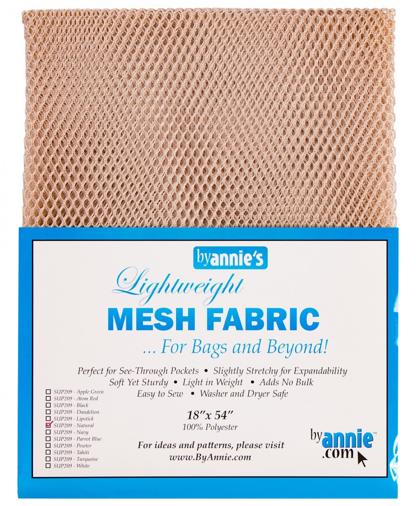 Lightweight Mesh Fabric Natural- byAnnie