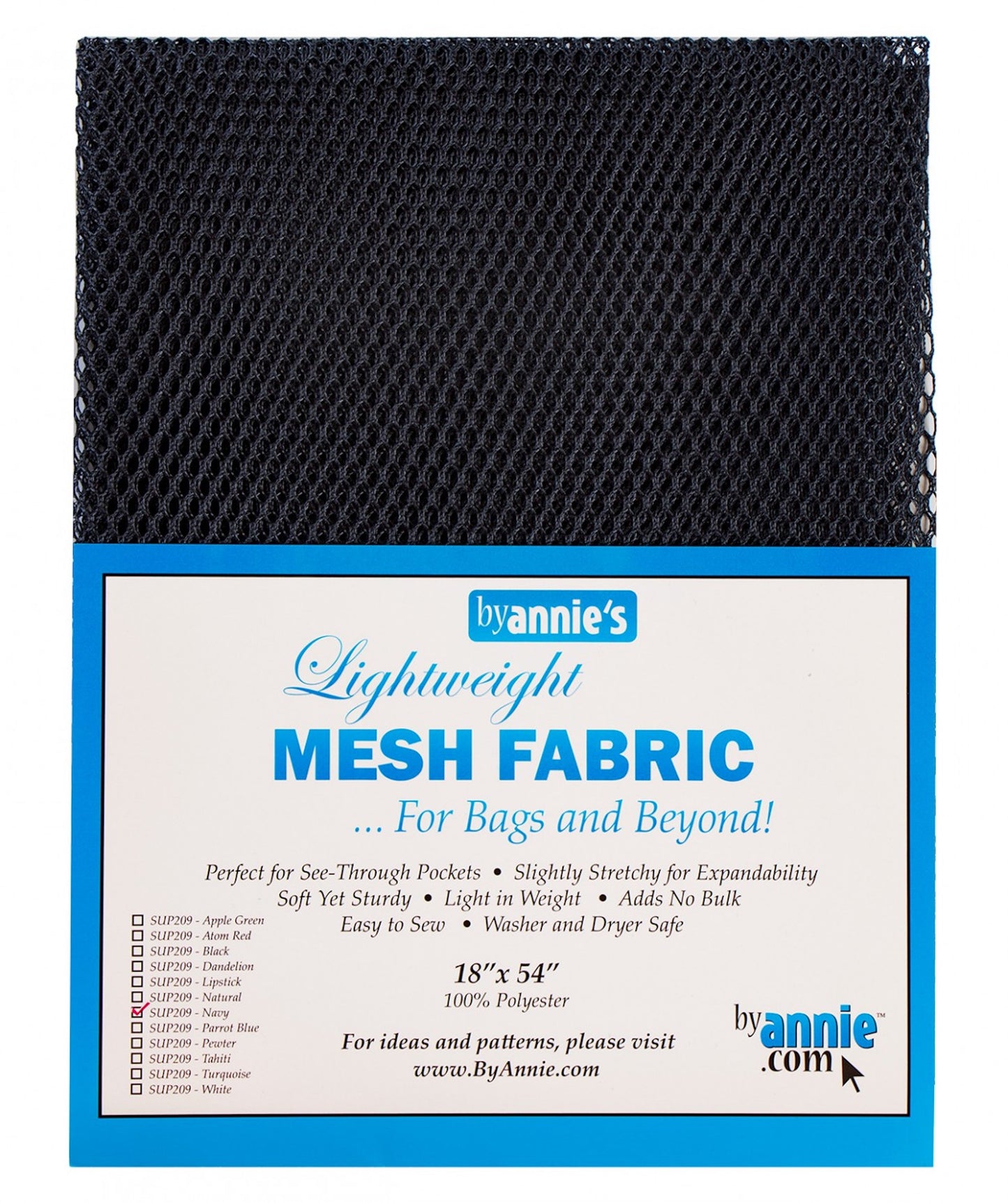 Lightweight Mesh Fabric Navy- byAnnie