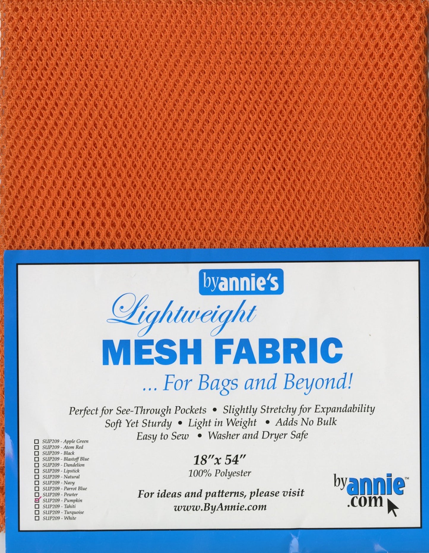 Lightweight Mesh Fabric Pumpkin- byAnnie