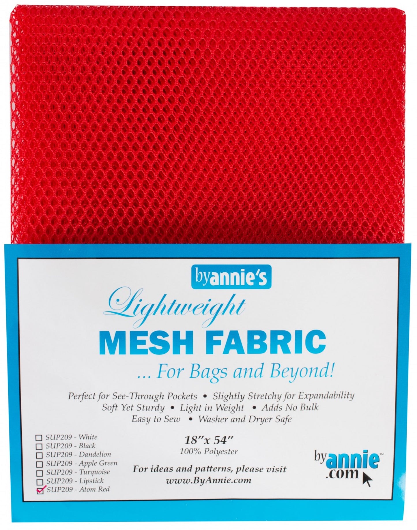 Lightweight Mesh Fabric Red- byAnnie