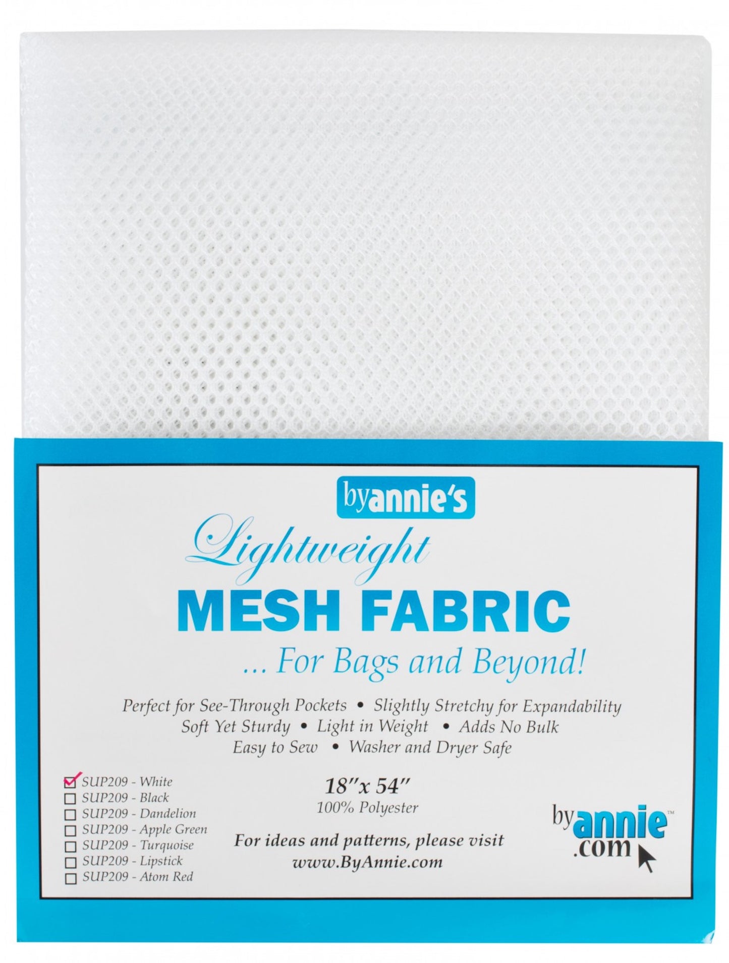 Lightweight Mesh Fabric White- byAnnie