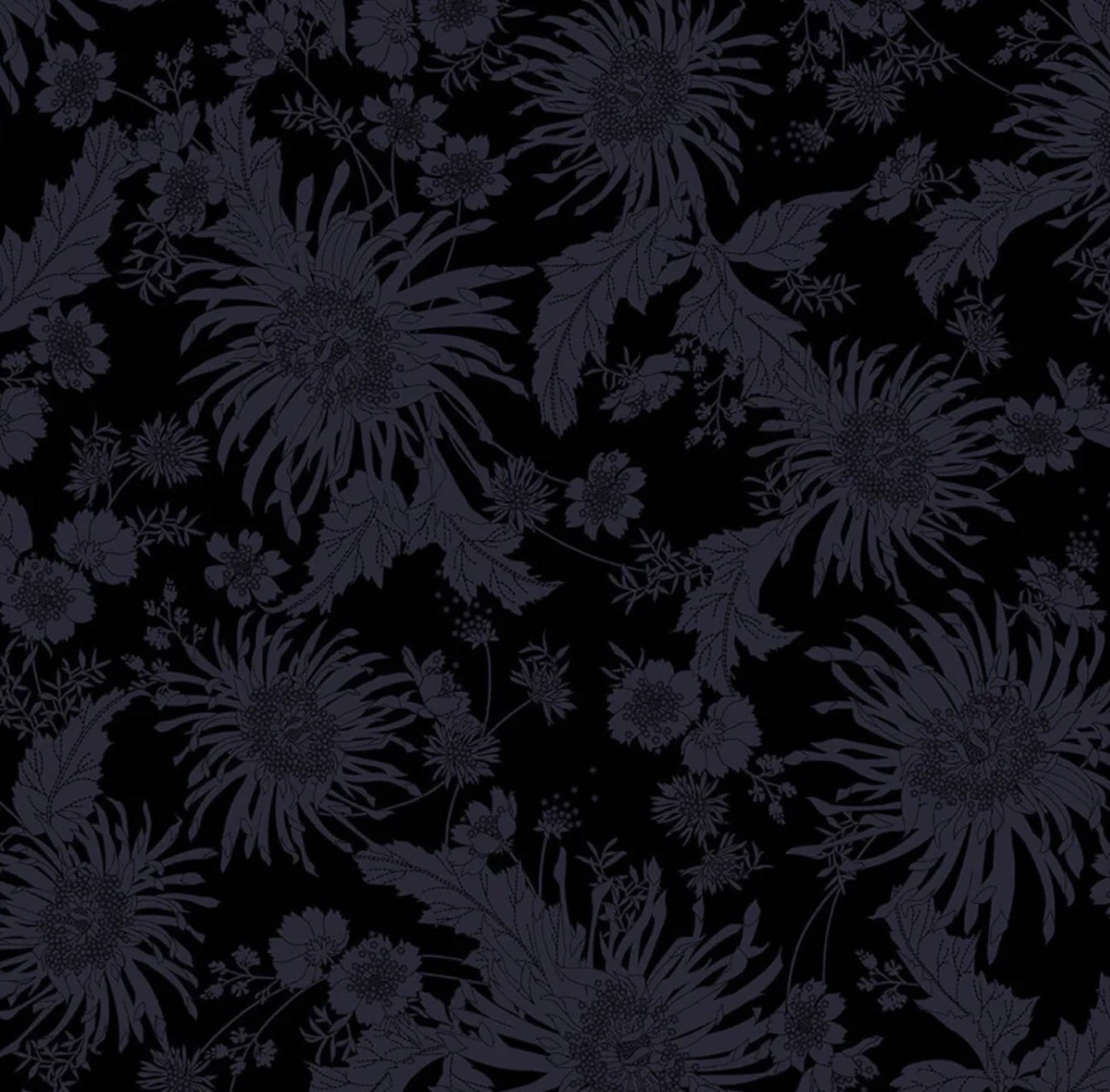 Bloom- Black Floral 108" Wide Back