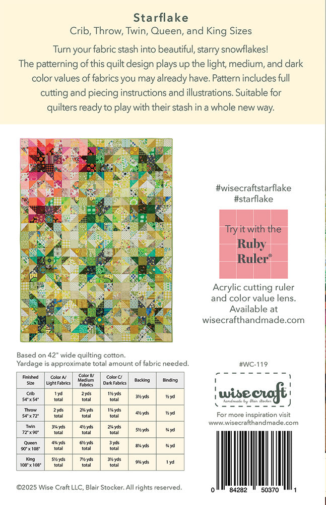 Starflake Quilt Pattern