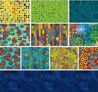 Dragonfly Dance Fat Quarter Spark Pack: Includes Pattern